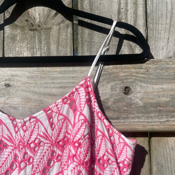 Crown & Ivy Embroidered Pink and White Floral Mini Dress Size 12 - Picture 5 of 10